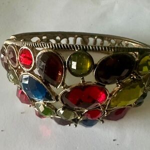 Colorful  crystal bangle /bracelet  hinge closures brand new
